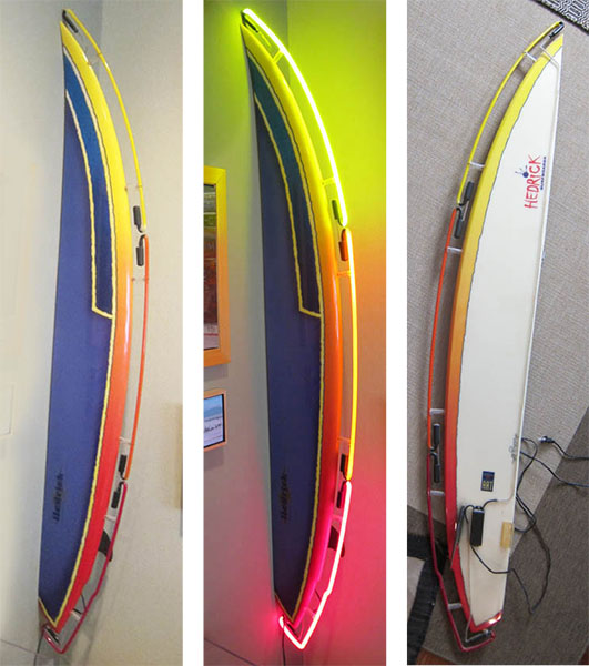 neon surfboard